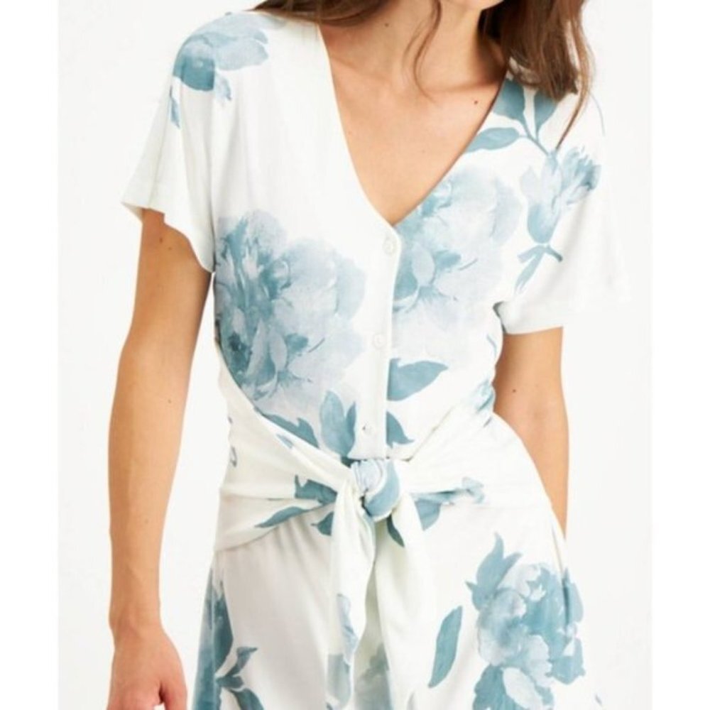 Alfani Printed Tie-Front Dress